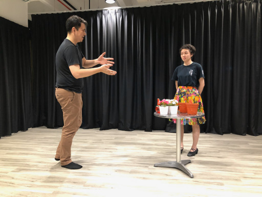 Dominic Lucien Luk teaching a musical theatre class